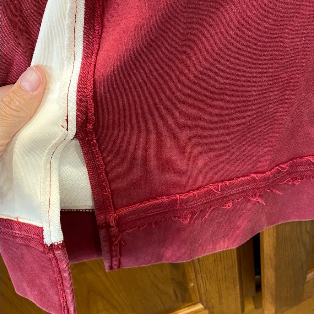 NWT JODIFL Burgundy and White Sweatshirt size small - Picture 3 of 5
